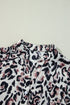 Leopard Print Western Button Front Tiered Mini Dress