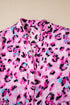 Leopard Print Western Button Front Tiered Mini Dress