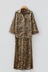 Leopard Print Western Collared Wide Leg Pant Set