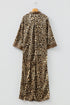 Leopard Print Western Collared Wide Leg Pant Set