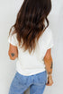 Leopard Print Western Embroidered Bow Round Neck Cotton Top