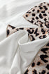 Leopard Print Western Embroidered Bow Round Neck Cotton Top