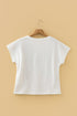 Leopard Print Western Embroidered Bow Round Neck Cotton Top