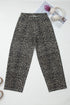 Leopard Print Western High Waist Wide Leg Barrel Jeans