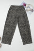 Leopard Print Western High Waist Wide Leg Barrel Jeans