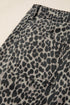 Leopard Print Western High Waist Wide Leg Jeans