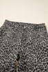 Leopard Print Western High Waist Wide Leg Jeans