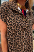 Leopard Print Western Shift Button Collar Pocket Mini Dress