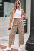 Leopard Print Western Style Straight Loose Jeans