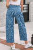 Leopard Print Western Style Straight Loose Jeans