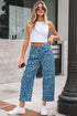Leopard Print Western Style Straight Loose Jeans