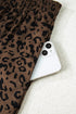 Leopard Print Wide Leg Elastic High Waist Corduroy Pants