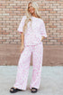 Leopard Print Wide Leg Western Two Piece Pant Sets
