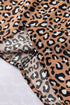 Leopard Print Wide Sleeve V Neck Ruffled Blouse