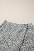 Leopard Print Wrap Front Western Style Denim Shorts