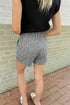 Leopard Print Wrap Front Western Style Denim Shorts