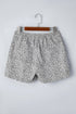 Leopard Print Wrap Front Western Style Denim Shorts