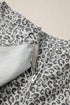 Leopard Print Wrap Front Western Style Denim Shorts