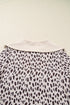 Leopard Print Zip Up Collar Patchwork Shift Mini Dress