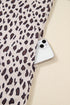 Leopard Print Zip Up Collar Patchwork Shift Mini Dress