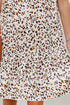 Leopard Ruffled Flutter Sleeve Keyhole Back Mini Dress