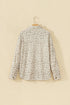 Leopard Shirt Collar Long Sleeve Regular Fit Jacket