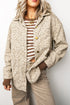 Leopard Shirt Collar Long Sleeve Regular Fit Jacket