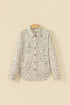 Leopard Shirt Collar Long Sleeve Regular Fit Jacket