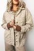 Leopard Shirt Collar Long Sleeve Regular Fit Jacket