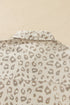 Leopard Shirt Collar Long Sleeve Regular Fit Jacket