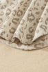Leopard Shirt Collar Long Sleeve Regular Fit Jacket