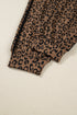 Leopard Side Stripe Pullover Drawstring Jogger Pant Set