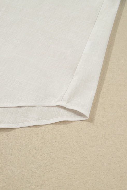 Leopard Stripe Patchwork Button Front Collared Cotton Shirt