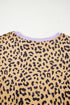 Leopard Striped Patchwork Loose Western Sweatshirt