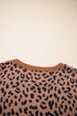 Leopard Striped Patchwork Loose Western Sweatshirt