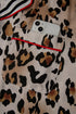 Leopard Striped Patchwork Two Piece Pajama Loungewear