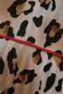 Leopard Striped Patchwork Two Piece Pajama Loungewear