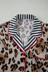 Leopard Striped Patchwork Two Piece Pajama Loungewear