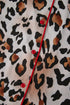 Leopard Striped Patchwork Two Piece Pajama Loungewear