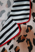 Leopard Striped Patchwork Two Piece Pajama Loungewear
