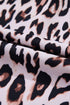 Leopard Tied Front Keyhole Puff Short Sleeve Mini Dress