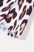 Leopard Tied Front Keyhole Puff Short Sleeve Mini Dress