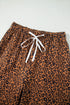 Leopard Wide Leg Relaxed Long Sleeve Top Pant Set
