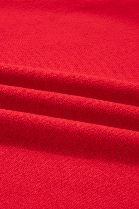 LET IT SNOW Snowflake Jacquard Drop Shoulder Rib Trim Pullover Sweater