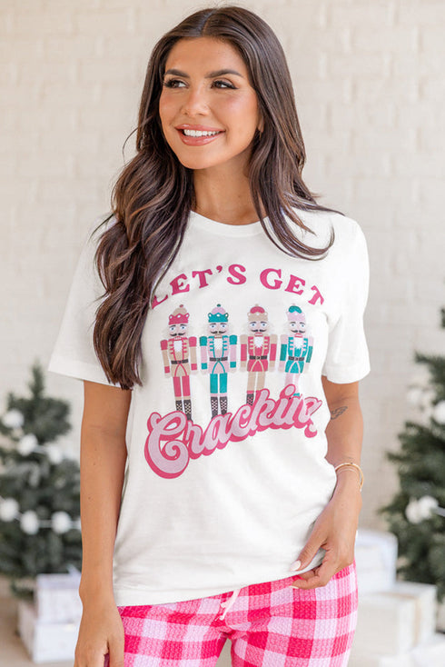 Lets Get Cracking Graphic Print Short Sleeve Tee