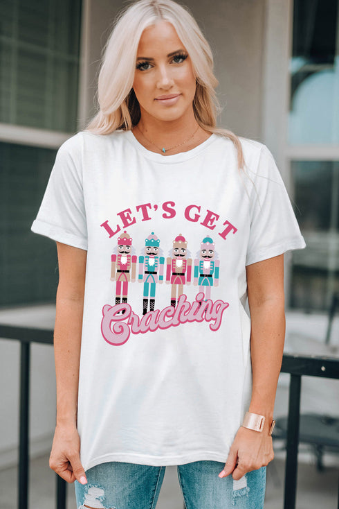 Lets Get Cracking Graphic Print Short Sleeve Tee
