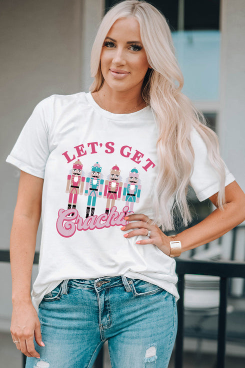 Lets Get Cracking Graphic Print Short Sleeve Tee