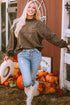 Lets Get Smashed Graphic Mock Neck Pullover Sweatshirt