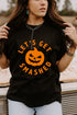 Let'S Get Smashed Halloween Pumpkin Face Graphic Tee