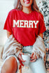 Letter Print Cuffed Sleeve Crew Neck Tee